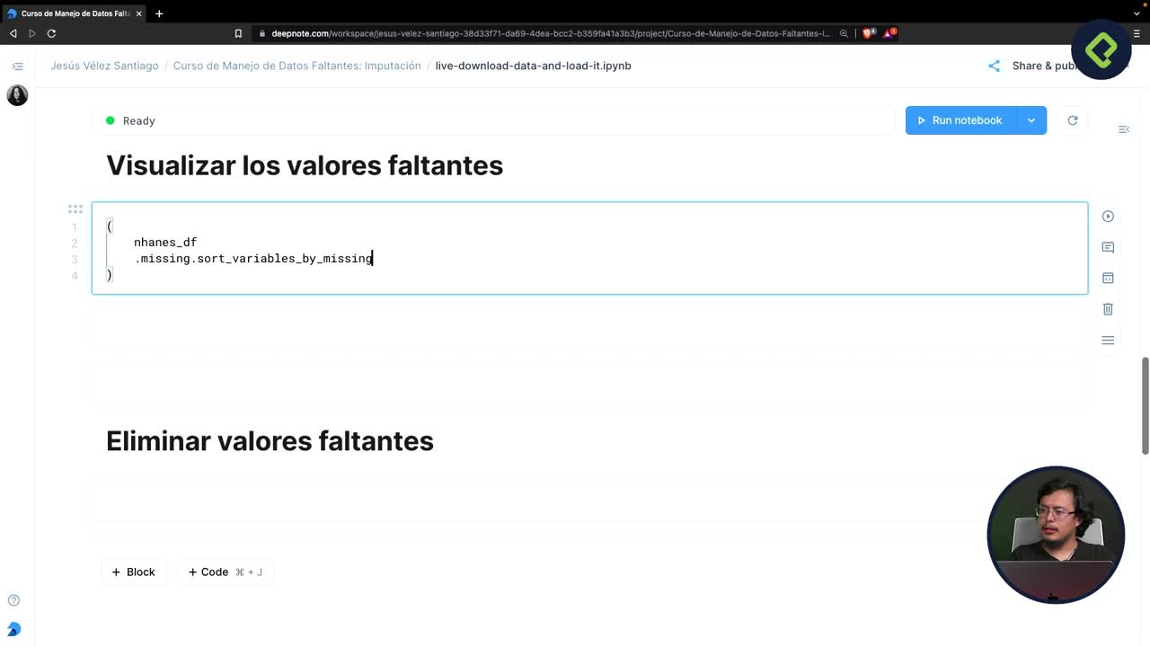 Visualizar y eliminar valores faltantes